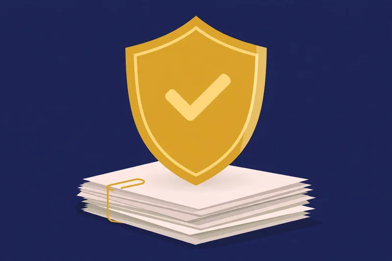 Shield protecting financial documents during the dispute process